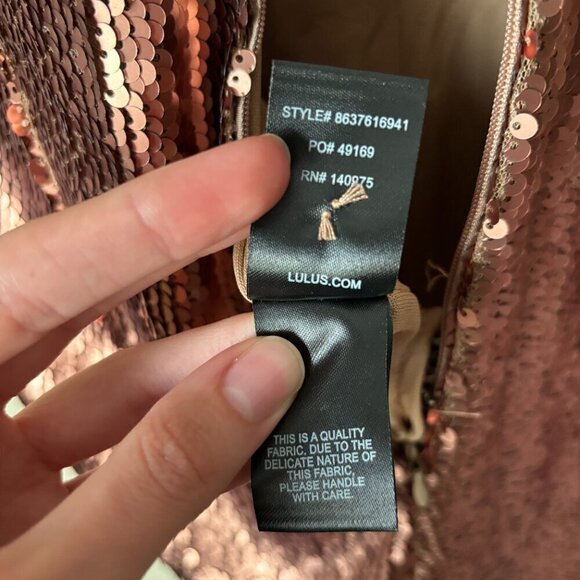 Lulu's Steppin' Out Halter Neck Matte Copper Sequin Romper - Picture 14 of 14